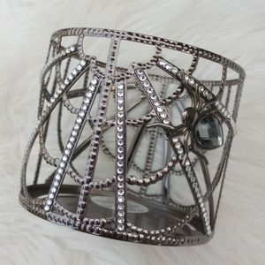 Bath & Body Works Halloween Spiderweb Rhinestone Metal Candle Holder